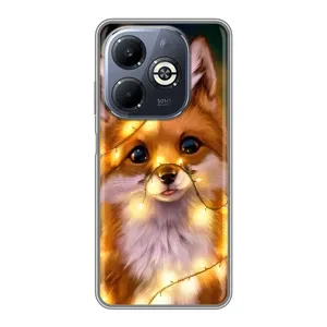 Чохол з Лисичкою для Infinix Smart 8 Plus (Новорічне лисеня)