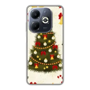 Чехол с рисунком «Новогодний принт» для Infinix Smart 8 Plus