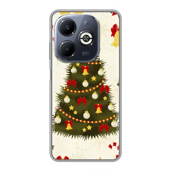 Чехол с рисунком «Новогодний принт» для Infinix Smart 8 Plus Чехол с рисунком «Новогодний принт» для Infinix Smart 8 Plus