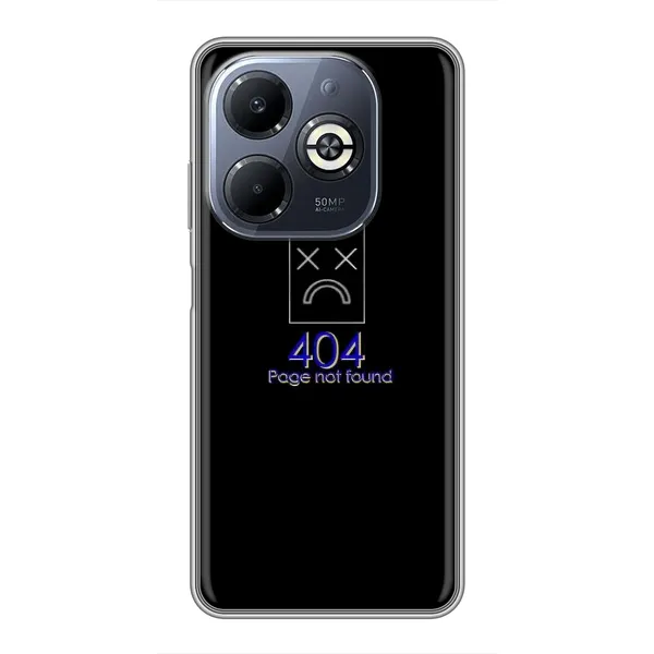 Чехол с рисунком «Ошибка 404» для Infinix Smart 8 Plus Чехол с рисунком «Ошибка 404» для Infinix Smart 8 Plus