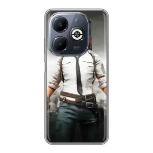 Силиконовый чехол с картинкой "Герой Pubg" на Infinix Smart 8 Plus (Пабг)