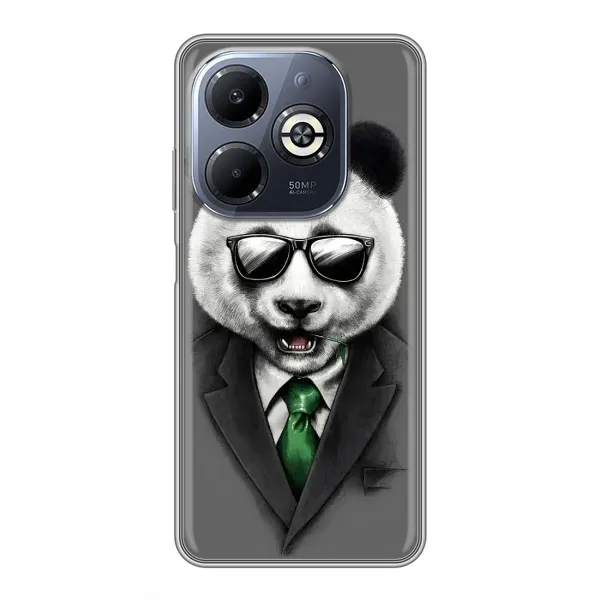 Чехол с рисунком «Панда в очках» для Infinix Smart 8 Plus Чехол с рисунком «Панда в очках» для Infinix Smart 8 Plus