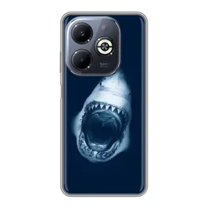 Силіконовий бампер з картинкою звірів для Infinix Smart 8 Plus (Пащу Акули)