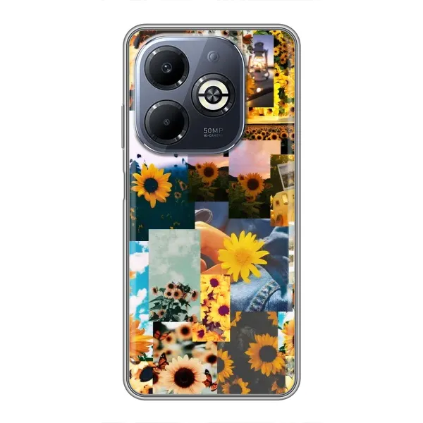 Чехол с рисунком «Подсолнуховый дизайн» для Infinix Smart 8 Plus Чехол с рисунком «Подсолнуховый дизайн» для Infinix Smart 8 Plus