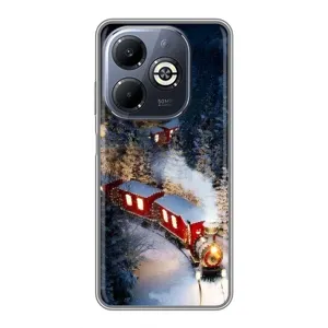 Силіконовий бампер на різдво для Infinix Smart 8 Plus (Потяг)