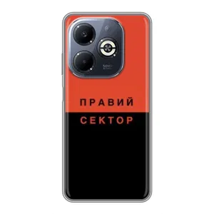 Чехлы УПА (Красно-Чёрный) на Infinix Smart 8 Plus (Правый Серктор)