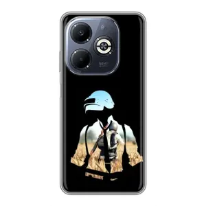 Силиконовый чехол с картинкой "Герой Pubg" на Infinix Smart 8 Plus (Пубг мен)