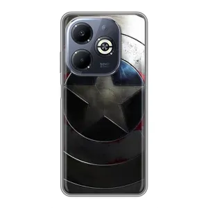 Чохол с Щітом Капітана Америки на Infinix Smart 8 Plus (Ретро Щит Капітана)