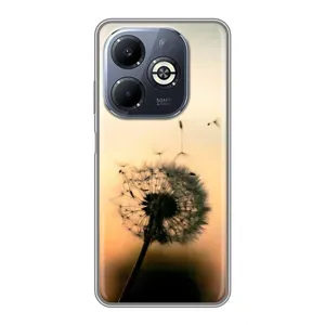 Силіконовий Чохол з кульбабками на Infinix Smart 8 Plus (Роздмухана кульбабка)