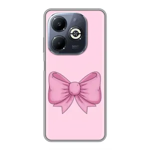 Чохол банти для Infinix Smart 8 Plus (Рожевий бантик)