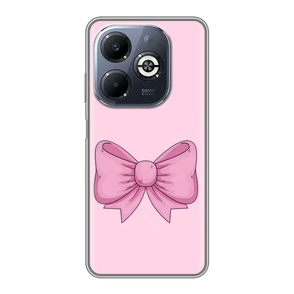 Чехол с рисунком «Розовый бантик» для Infinix Smart 8 Plus Чехол с рисунком «Розовый бантик» для Infinix Smart 8 Plus