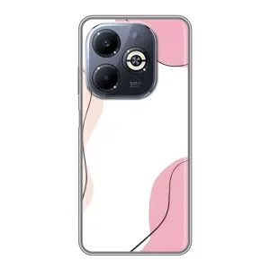 Чохол квітковий дизайн для Infinix Smart 8 Plus (Рожевий фон)