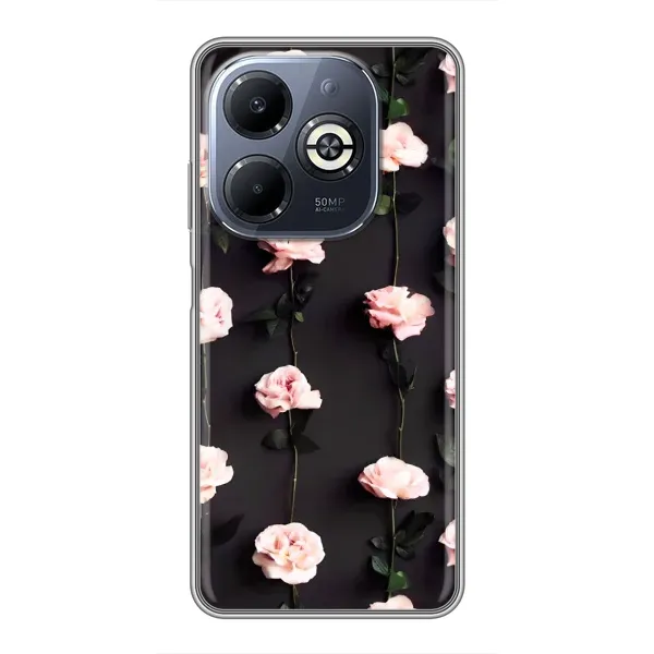 Чехол с рисунком «Розы» для Infinix Smart 8 Plus Чехол с рисунком «Розы» для Infinix Smart 8 Plus
