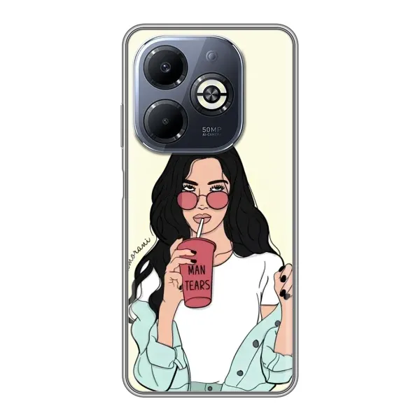 Чехол с рисунком «С напитком» для Infinix Smart 8 Plus Чехол с рисунком «С напитком» для Infinix Smart 8 Plus
