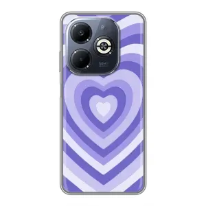 Чехол с рисунком «Сердце фиолет» для Infinix Smart 8 Plus