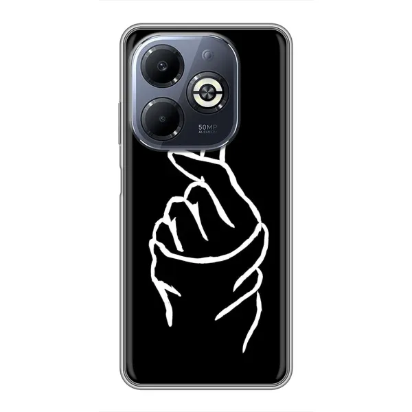 Чохол з малюнком «Сердечко на чорному» для Infinix Smart 8 Plus Чохол з малюнком «Сердечко на чорному» для Infinix Smart 8 Plus
