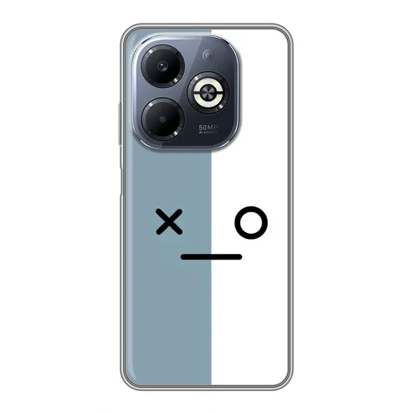 Чехол с рисунком «Серо-белый» для Infinix Smart 8 Plus Чехол с рисунком «Серо-белый» для Infinix Smart 8 Plus