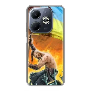 Чехол с картинкой (Патриотический КОЗАК) на Infinix Smart 8 Plus (Сильный Козак)