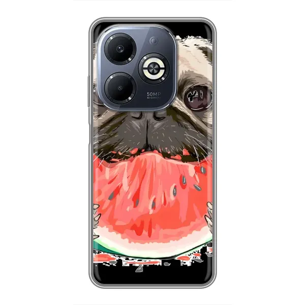 Чехол с рисунком «Смешной Мопс» для Infinix Smart 8 Plus Чехол с рисунком «Смешной Мопс» для Infinix Smart 8 Plus