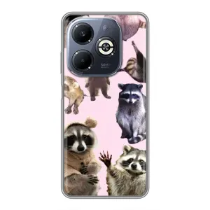 Силіконовий Чохол з Энотами  на Infinix Smart 8 Plus (Смішні Єноти)