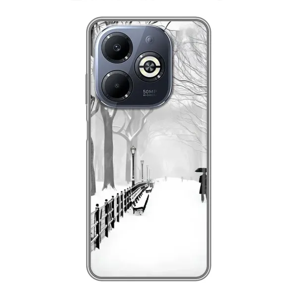 Чехол с рисунком «Снегом замело» для Infinix Smart 8 Plus