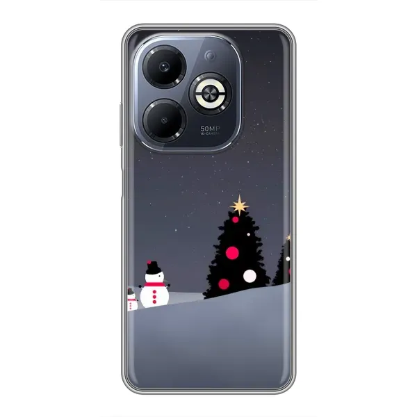 Чехол с рисунком «Снеговички» для Infinix Smart 8 Plus
