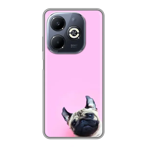 Чехол с рисунком «Собака на розовом» для Infinix Smart 8 Plus Чехол с рисунком «Собака на розовом» для Infinix Smart 8 Plus