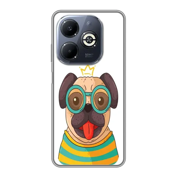 Чехол с рисунком «Собака Король» для Infinix Smart 8 Plus Чехол с рисунком «Собака Король» для Infinix Smart 8 Plus