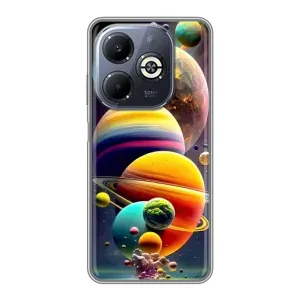 Чохол (ТПУ) з планетами на Infinix Smart 8 Plus (Сонячна система)