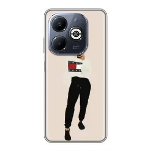 Силиконовый Чехол на Infinix Smart 8 Plus с картинкой Стильных Девушек (Стильная)