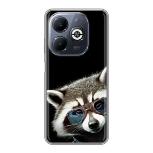 Силіконовий Чохол з Энотами  на Infinix Smart 8 Plus (Стильний Єнот)