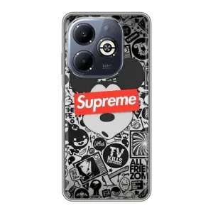 Чехол с рисунком «Supreme Маус» для Infinix Smart 8 Plus