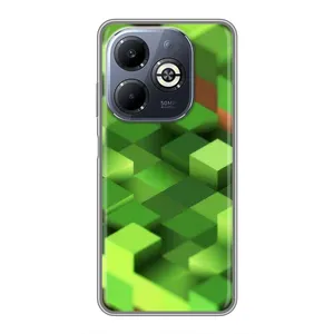 Чехлы для Infinix Smart 8 Plus (Персонажи Майн Крафт) (Текстура)