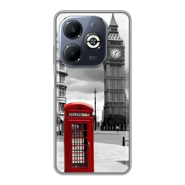 Чехол с рисунком «TELEPHONE» для Infinix Smart 8 Plus