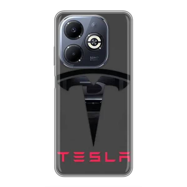 Чехол с рисунком «Logo TESLA» для Infinix Smart 8 Plus Чехол с рисунком «Logo TESLA» для Infinix Smart 8 Plus