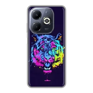 Силіконовий бампер з картинкою звірів для Infinix Smart 8 Plus (Тигр-Арт)