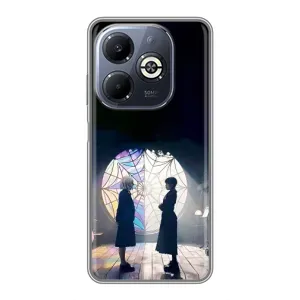 Чехлы с принтом Уэнсдей на Infinix Smart 8 Plus (Уэнсдей и Энди)