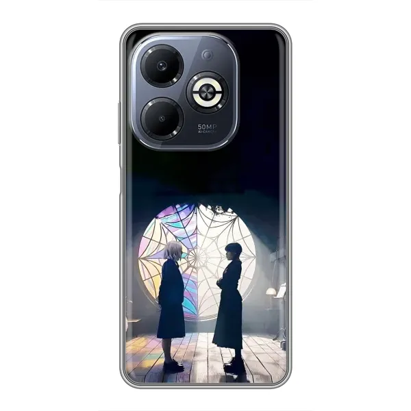 Чехол с рисунком «Уэнсдей и Энди» для Infinix Smart 8 Plus Чехол с рисунком «Уэнсдей и Энди» для Infinix Smart 8 Plus