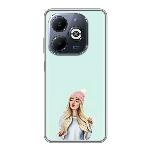 Чехол с рисунком «В шапке» для Infinix Smart 8 Plus Чехол с рисунком «В шапке» для Infinix Smart 8 Plus