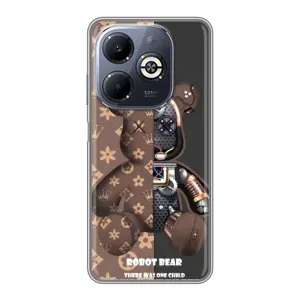 Силиконовый чехол для Infinix Smart 8 Plus (Медмедь Луи Виттон)