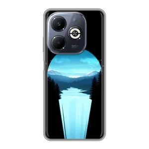 Літній Чохол на Infinix Smart 8 Plus (Синій Водоспад)