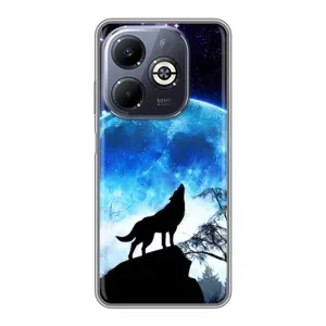 Чохол з Вовком на Infinix Smart 8 Plus (Виє на місяць)