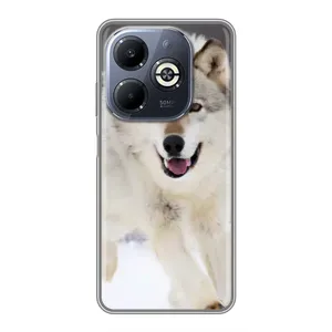Чохол з Вовком на Infinix Smart 8 Plus (Вовк біжить по снігу)