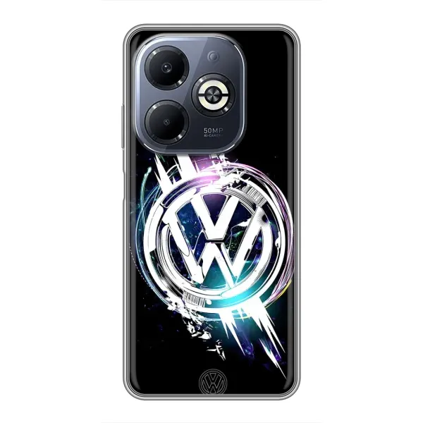 Чехол с рисунком «Volkswagen на черном» для Infinix Smart 8 Plus Чехол с рисунком «Volkswagen на черном» для Infinix Smart 8 Plus