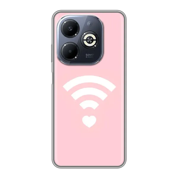 Чехол с рисунком «WiFi Love» для Infinix Smart 8 Plus Чехол с рисунком «WiFi Love» для Infinix Smart 8 Plus