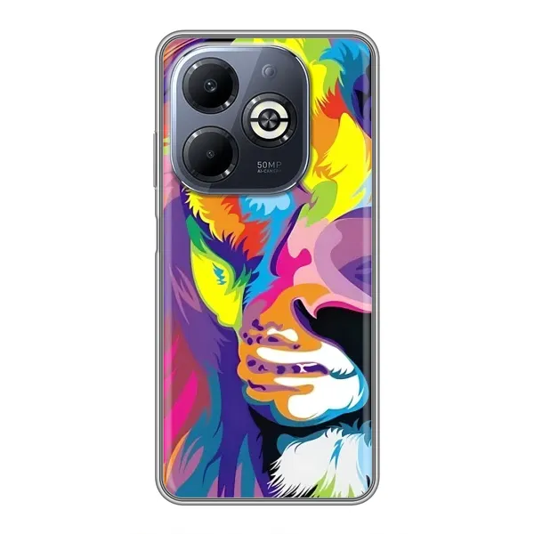 Чехол с рисунком «Яркий Лев» для Infinix Smart 8 Plus Чехол с рисунком «Яркий Лев» для Infinix Smart 8 Plus