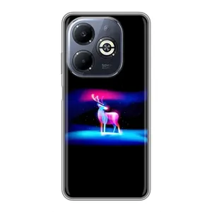 Силіконовий бампер з картинкою звірів для Infinix Smart 8 Plus (Яскравий олень)