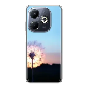 Силіконовий Чохол з кульбабками на Infinix Smart 8 Plus (Захід з кульбабкою)
