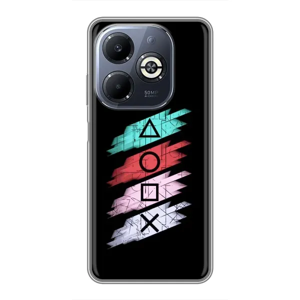 Чехол с рисунком «Значки Sony» для Infinix Smart 8 Plus Чехол с рисунком «Значки Sony» для Infinix Smart 8 Plus