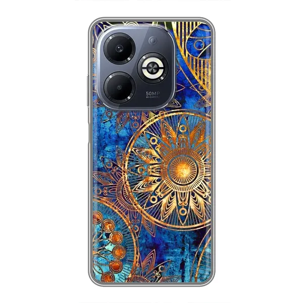 Чехол с рисунком «Золотые узоры» для Infinix Smart 8 Plus